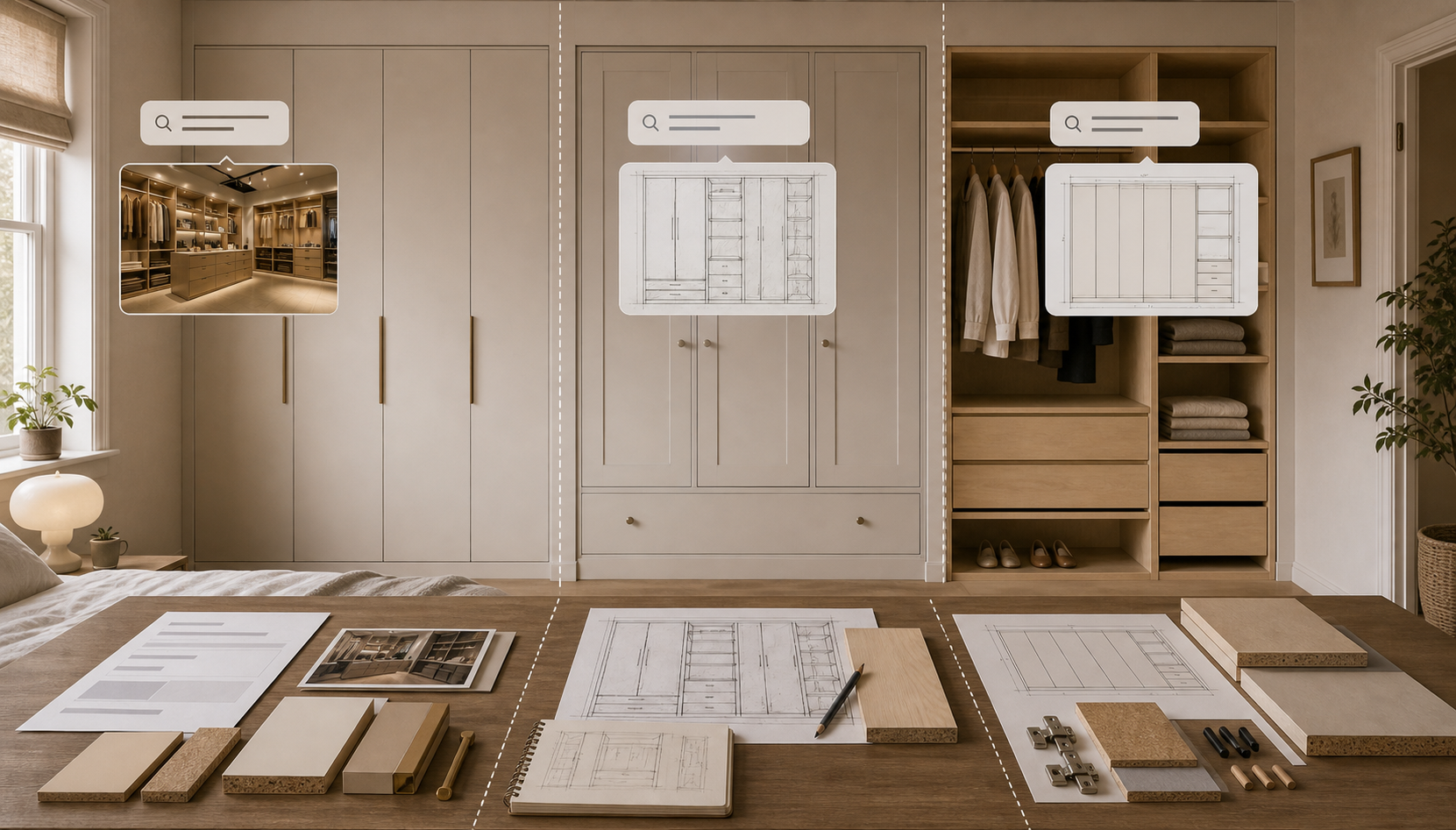 Editorial furniture-planning image for fitted wardrobes near me