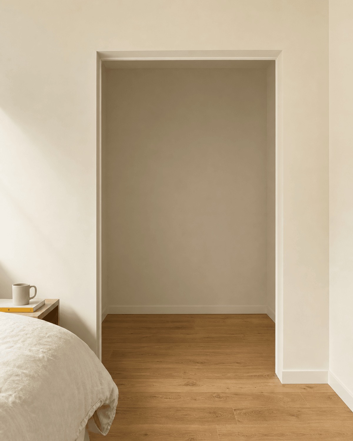 The space before: Standard reach-ins are 60 or 75 cm wide. Your closet is 1.37 m.